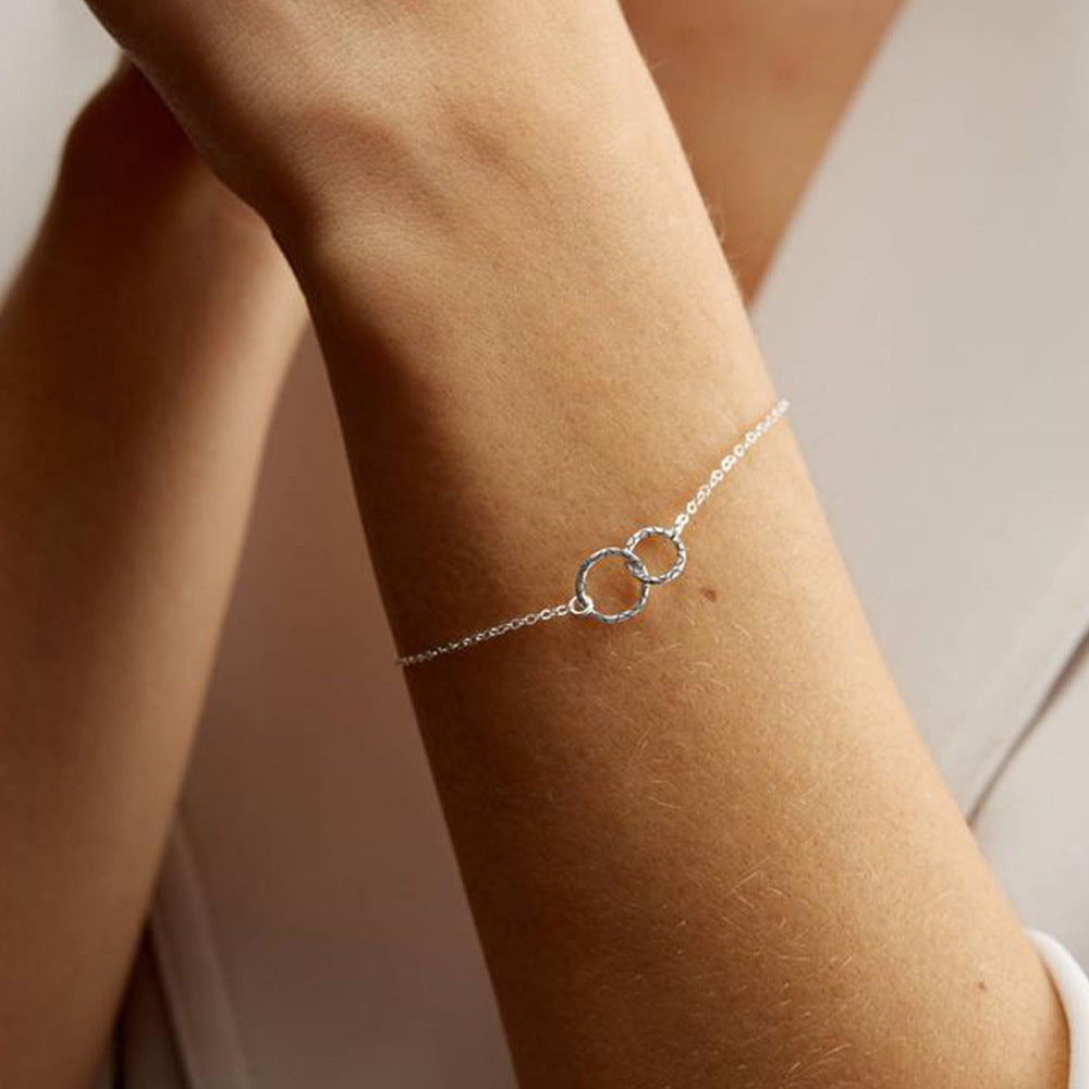 Women's Simple Fashion Double Ring Hammer Bracelet