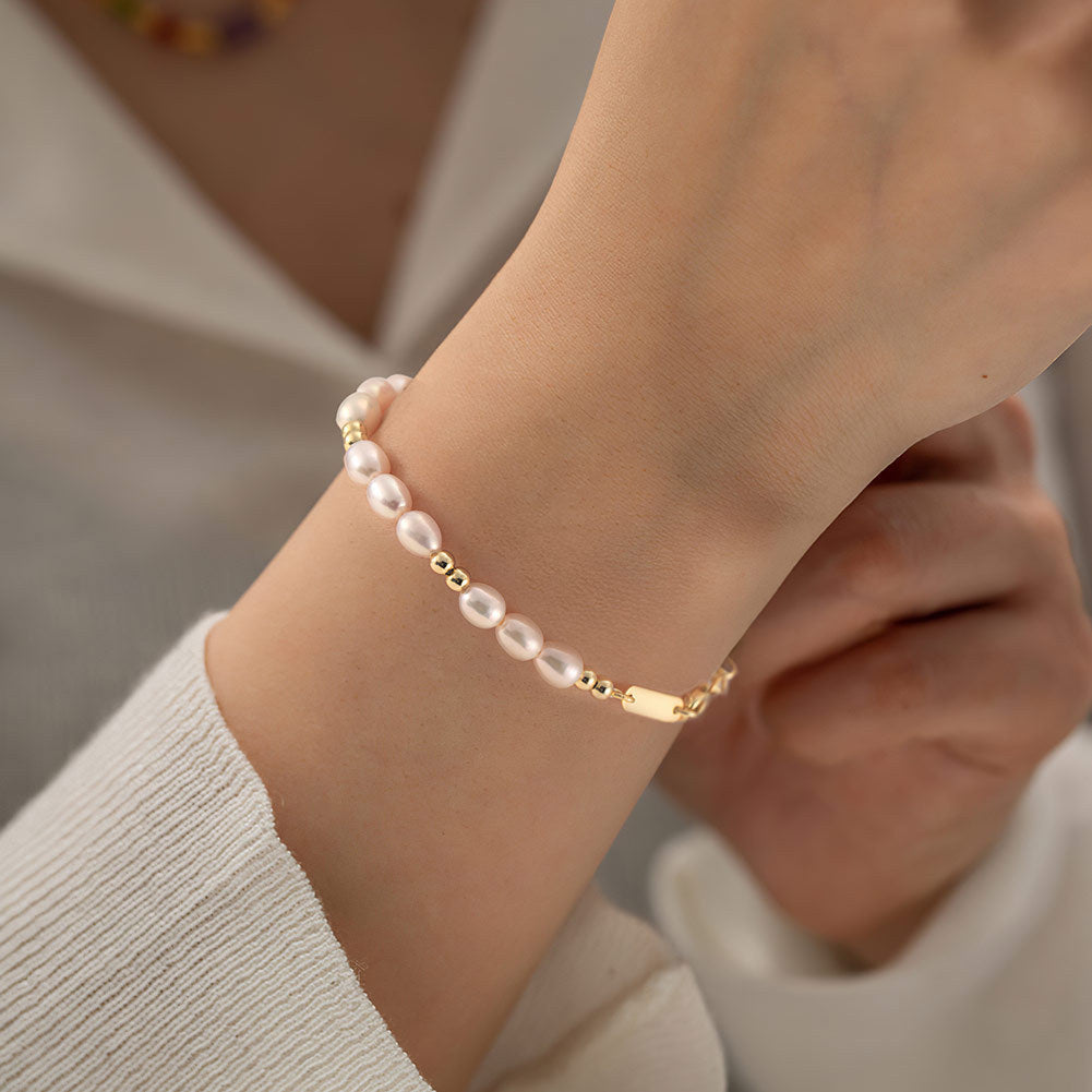 925 Sterling Silver Pearl Bracelet Female Summer Ins Special-interest Design Girlfriends Jewelry