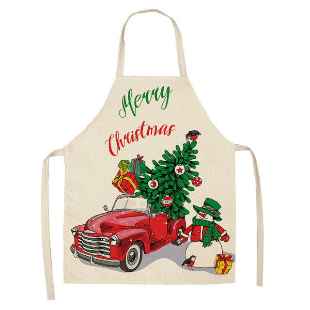 Christmas Series Cotton And Linen Apron