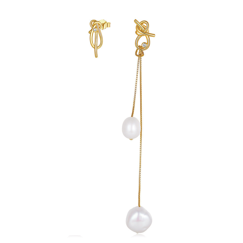 S925 Sterling Silver Natural Pearl Earrings