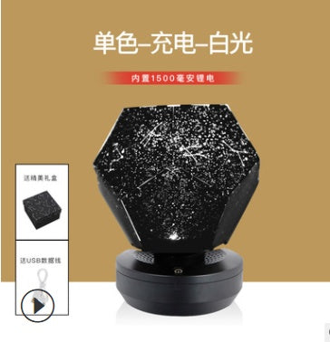 LED Starry Sky Projector Night Lights 3D Projection Night Lamp USB Charging Home Planetarium Kids Bedroom Decoration Room Lighting