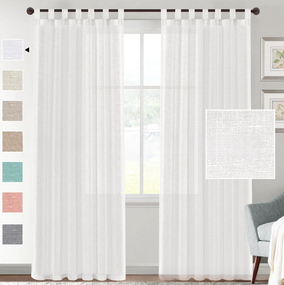 Linen Yarn Curtain Transparent Window Screen