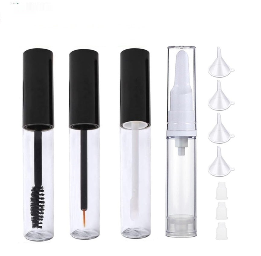 Suit 10ml Mascara Tube Transparent Eyeliner Bottle False Eyelashes Glue Bottle Makeup Storage Bottle