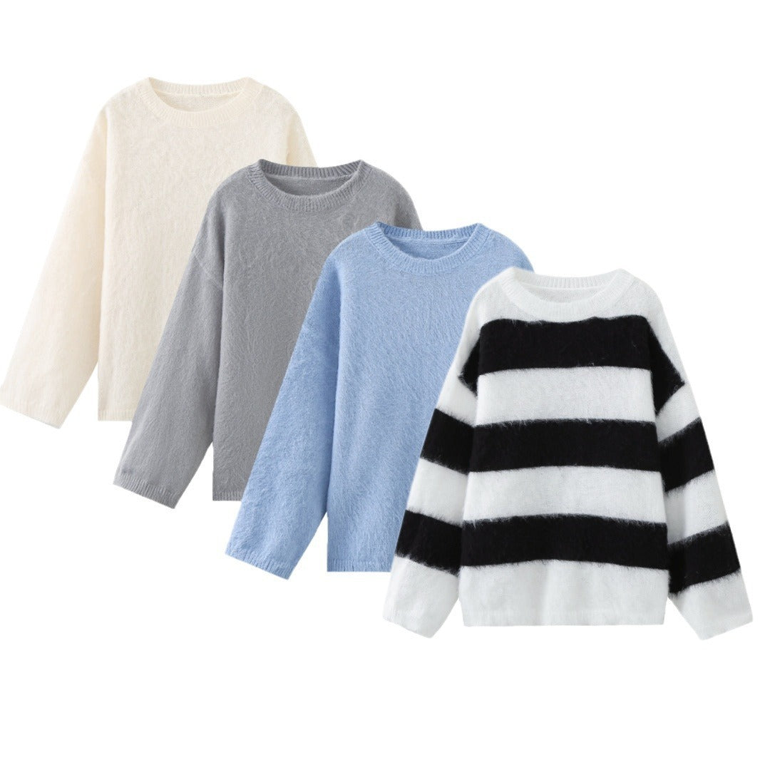 Women's Four Color Brushed Pullover