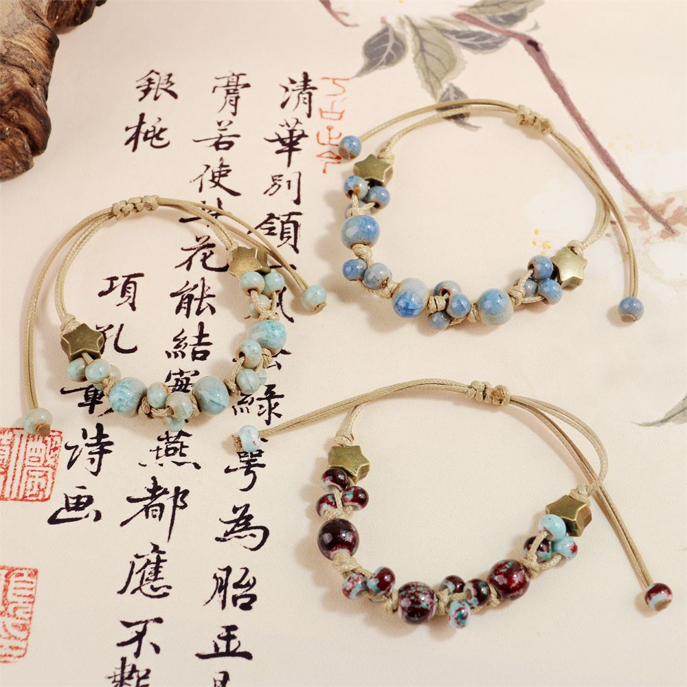 Jewelry DIY Handmade Fashion Simple Woven Ceramic Bracelet