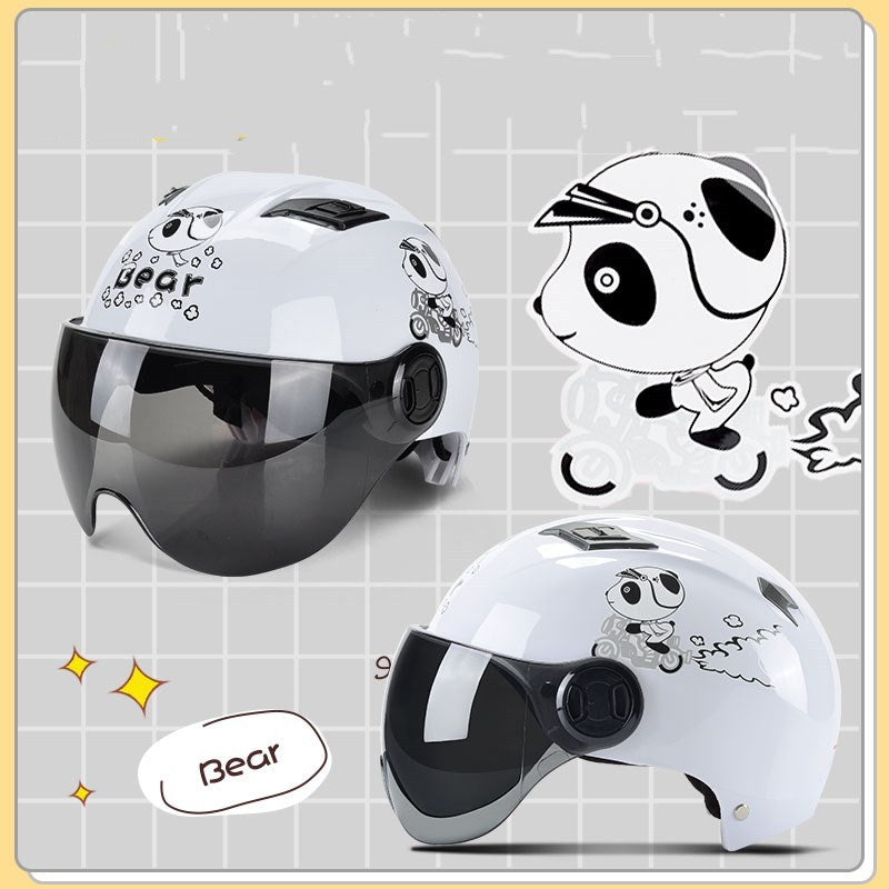 Winter Warm Battery Car Helmet Cute Korean Helmet