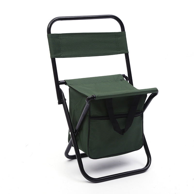 Portable Folding Chair Multifunctional Fishing Ice Pack Stool Camping Folding Stool Can Back Arm Chair