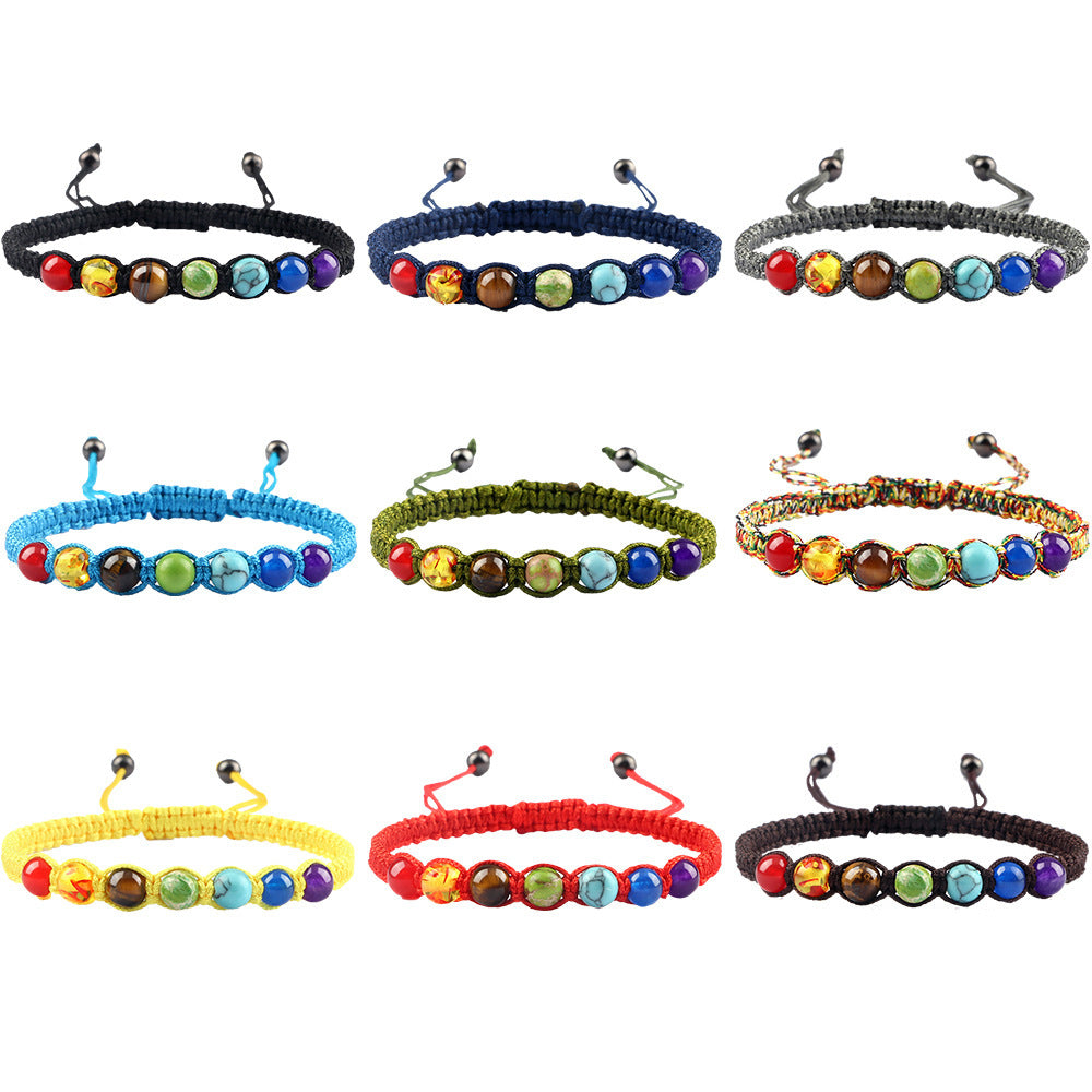 Round Seven-color Beads Accessories Bracelet