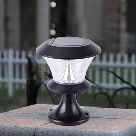 8LED round solar column headlight