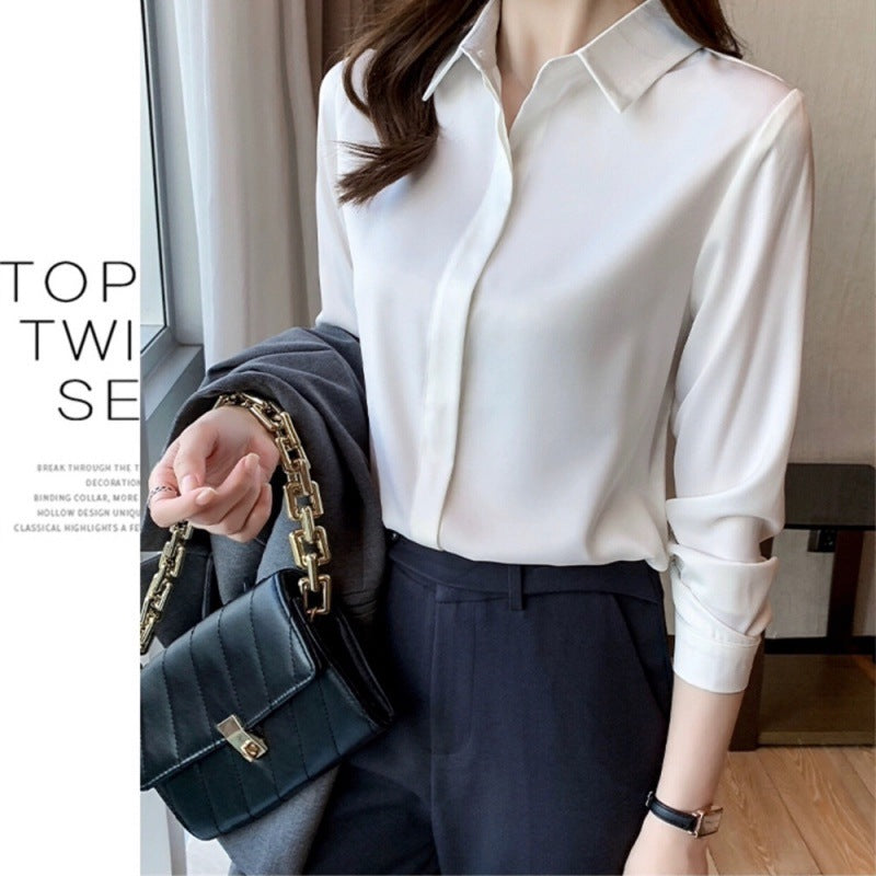 Female Temperament Commuting Professional Long Sleeved Shirt