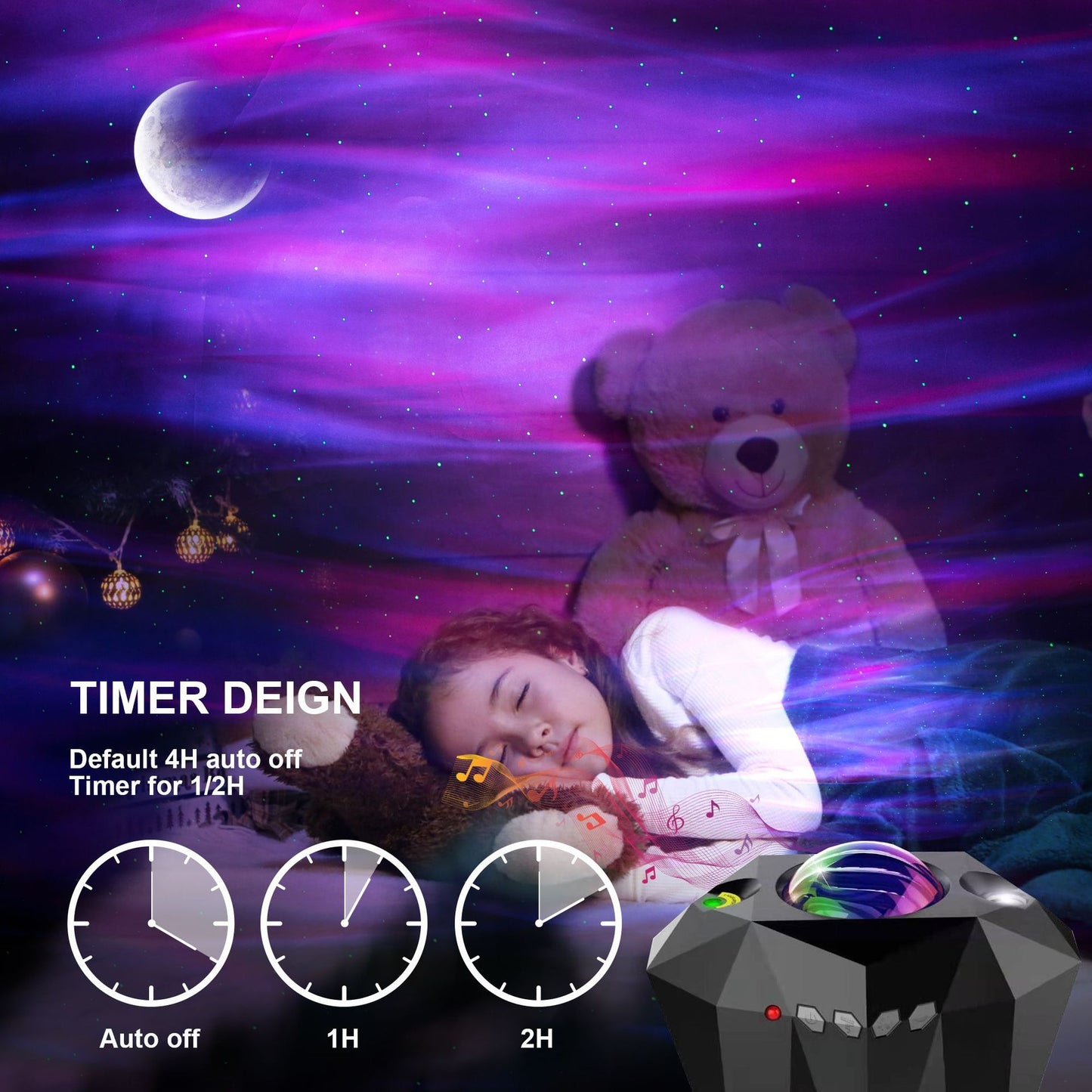 Usb Water Pattern Bluetooth Music Ocean Star Projector Lamp