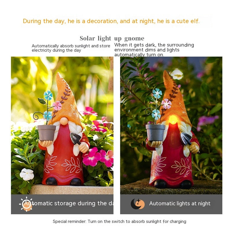 Solar Powered Lamp Goblin  Outdoor Decoration