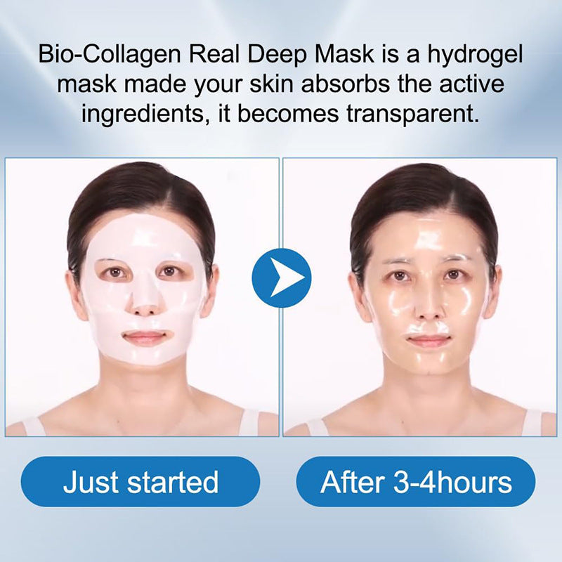 Deep Collagen Overnight Mask The Real Collagen Facial Sheet Masks With Low Molecular Weight Collagen For Elasticity Firming