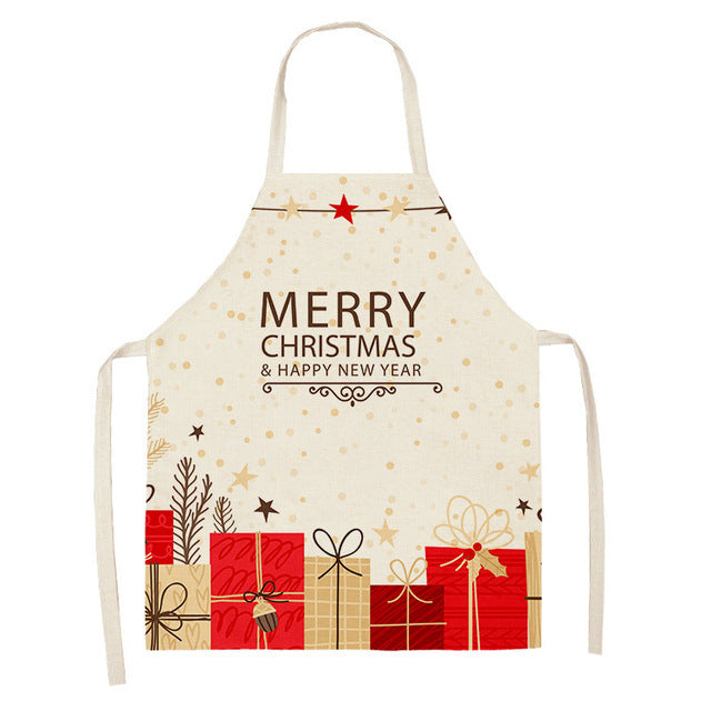 Christmas Series Cotton And Linen Apron