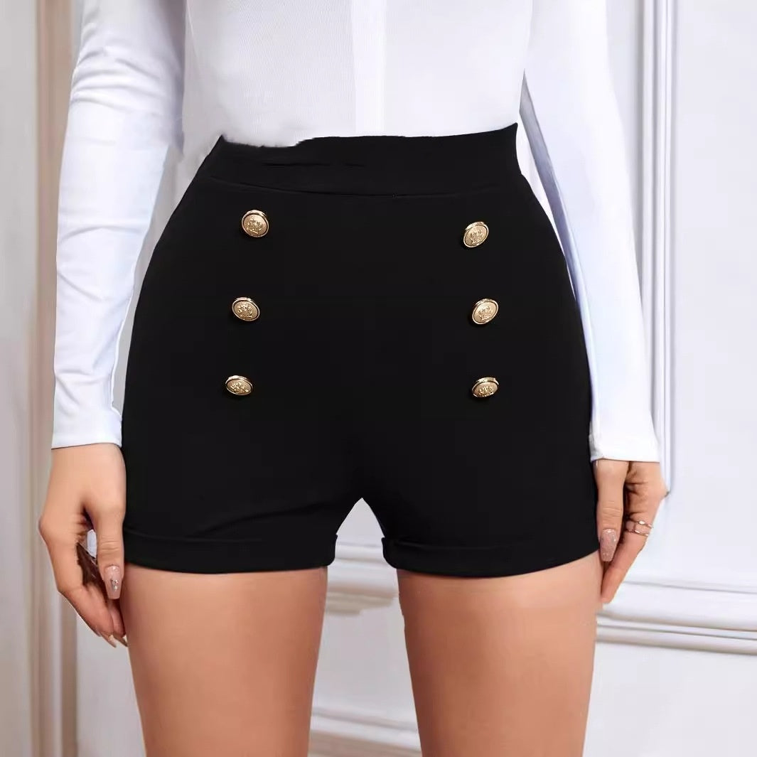 Women's Black Casual Shorts