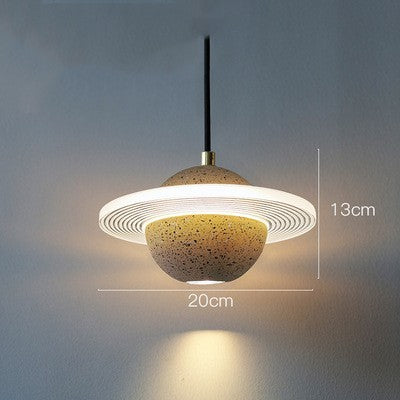 Planet Small Chandelier Red Single Head Bedroom Bedside Lamp