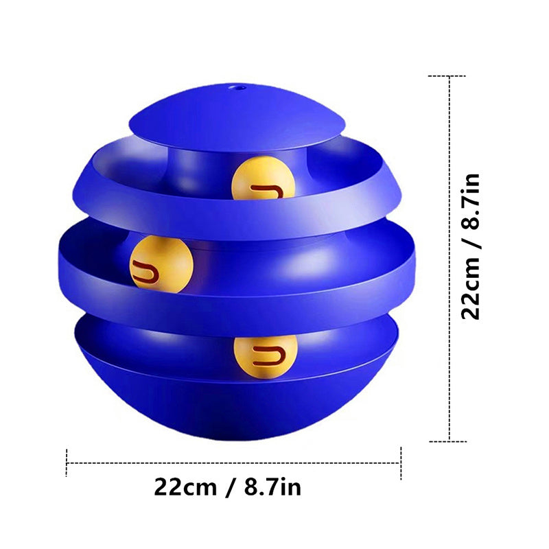 3 Layers Cat Toy Interactive Tower Turntable Toys Cat Turntable Toys With Ball Pet Training Tumbler Toy Cat Accessories