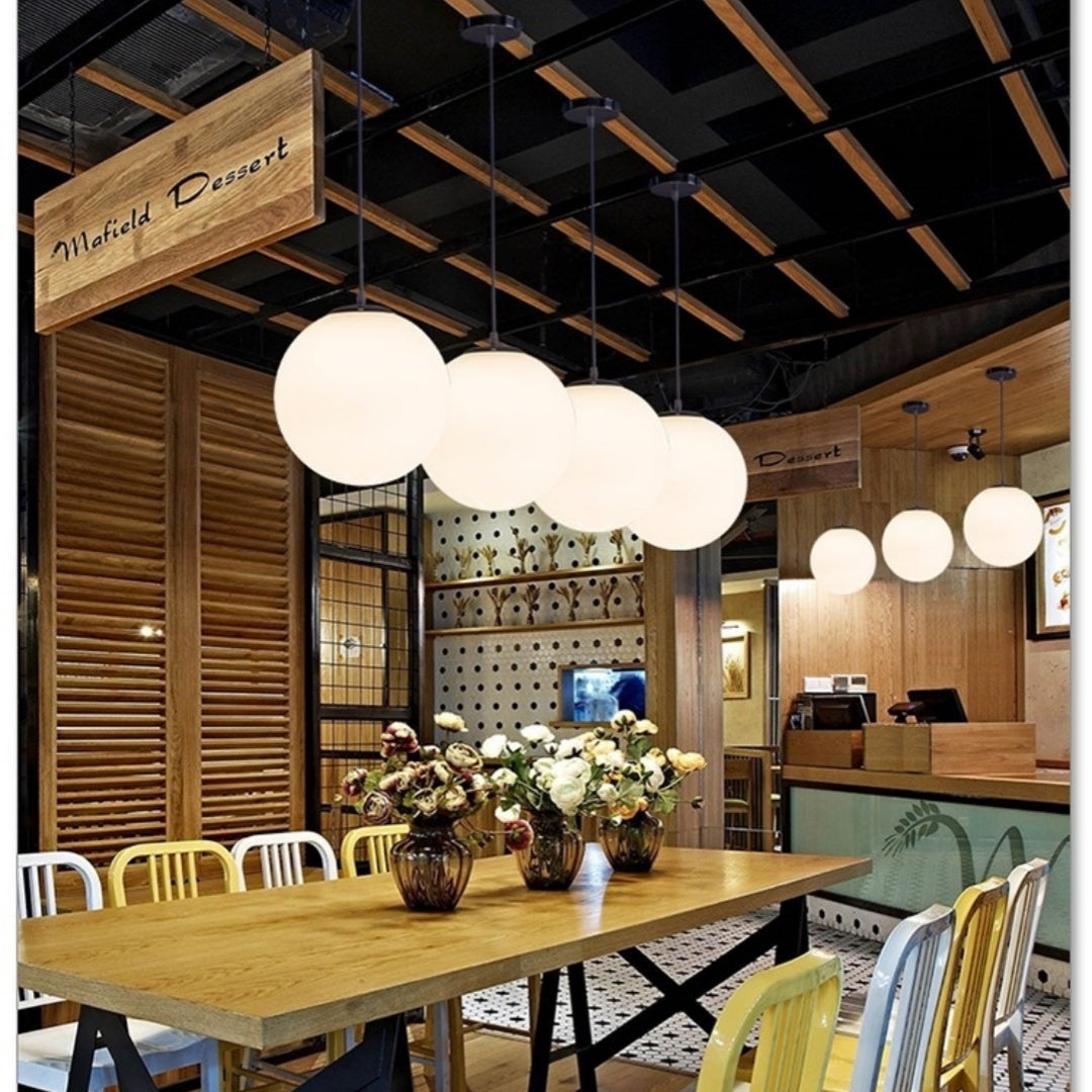 Modern Simple Single-head Spherical Restaurant Bar Creative Personality Clothing Store Balcony Aisle Chandelier