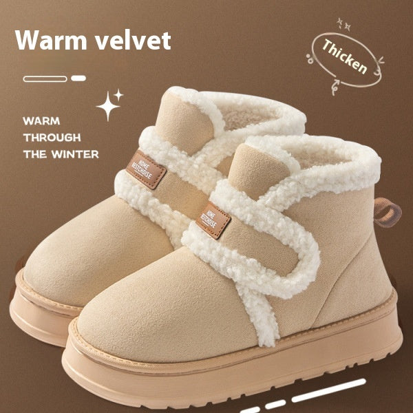 Women's Snow Boots Fleece-lined Thickened Non-slip Warm Cotton Shoes