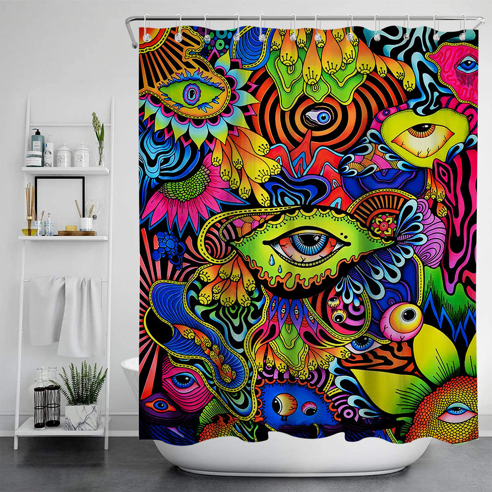 Digital Print-free Bathroom Curtain