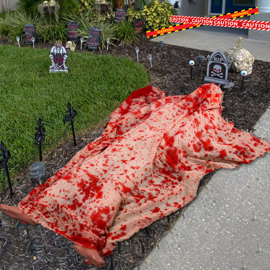 Halloween Horror Voice-activated Corpse Blood Cloth Glowing Hair Layout Props