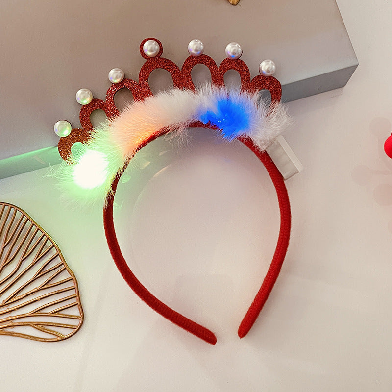 Christmas With Light Headband Snowflake Women's