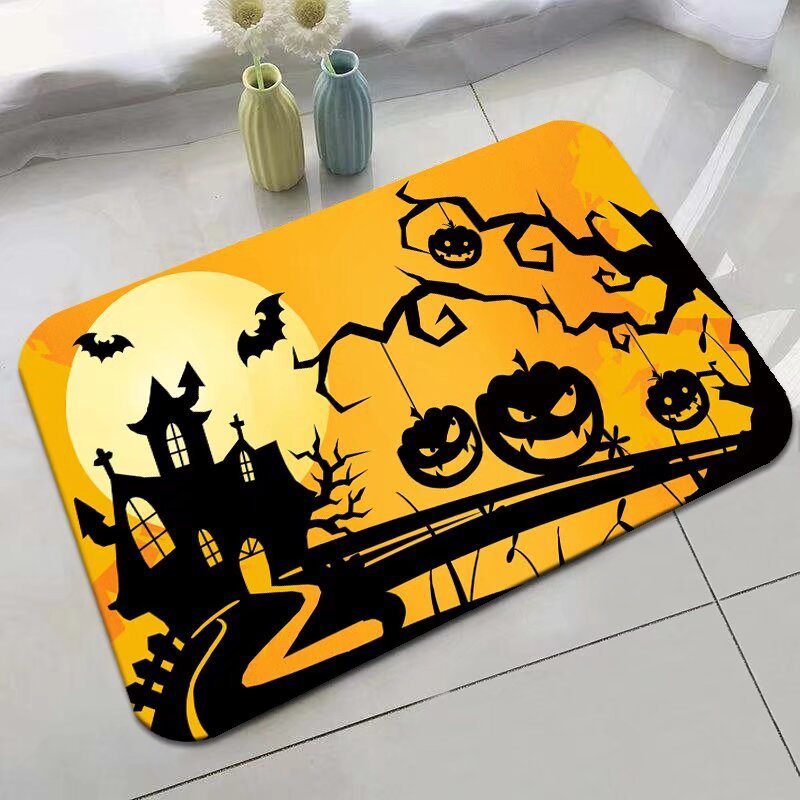 Halloween Bathroom Absorbent Non-slip Mat Entry Door Carpet