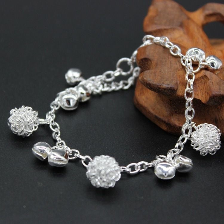 Ethnic Bell Alloy Ball Bracelet