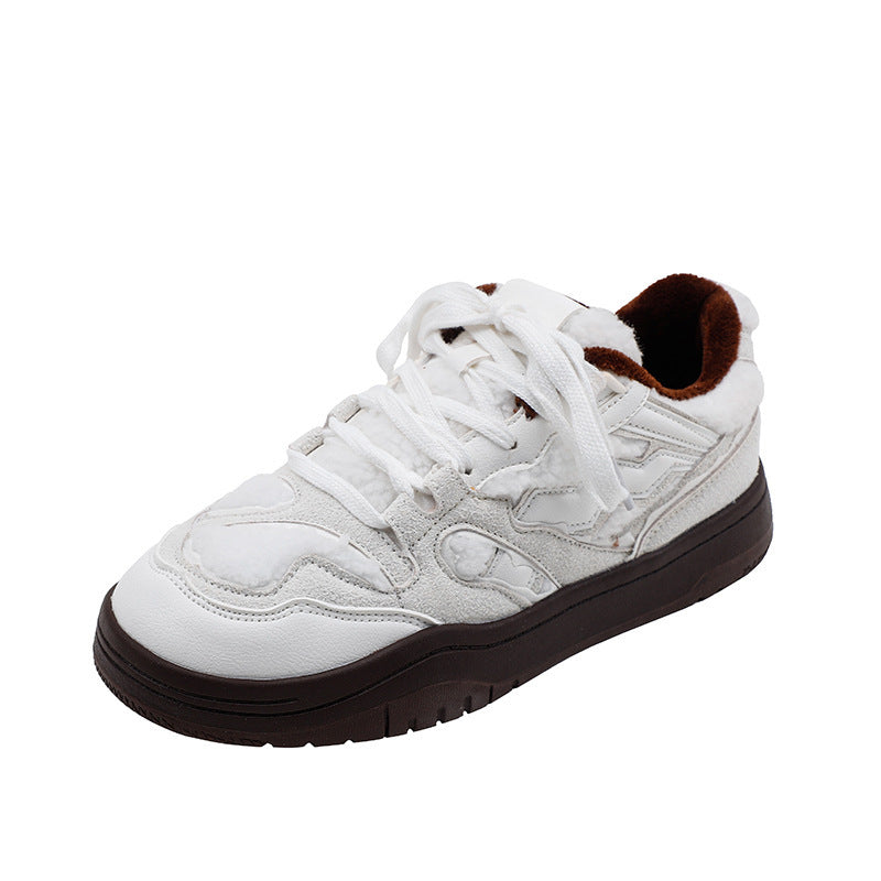 White Casual Women's Fashion Shoes Campus Student Board Shoes