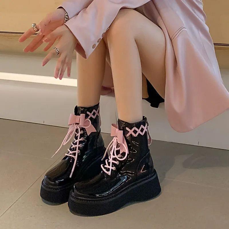 Women's Sweet Cool Bow Design Niche Ankle Boots