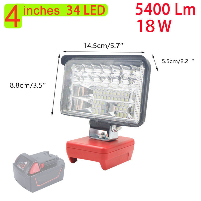 Outdoor Camping Engineering Lighting Shot Suitable For Milwaukee Mivoch Lithium Battery