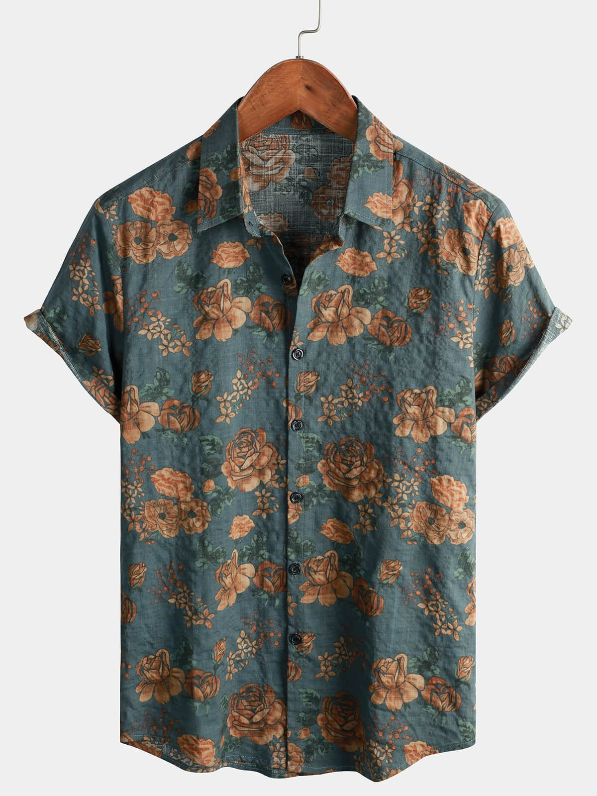 Summer New Men's Casual Short Sleeve Printed Shirt