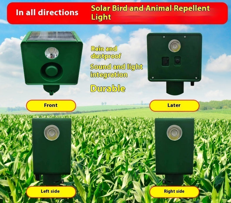 Scare Wild Boar Driving Device High Volume Solar Warning Light