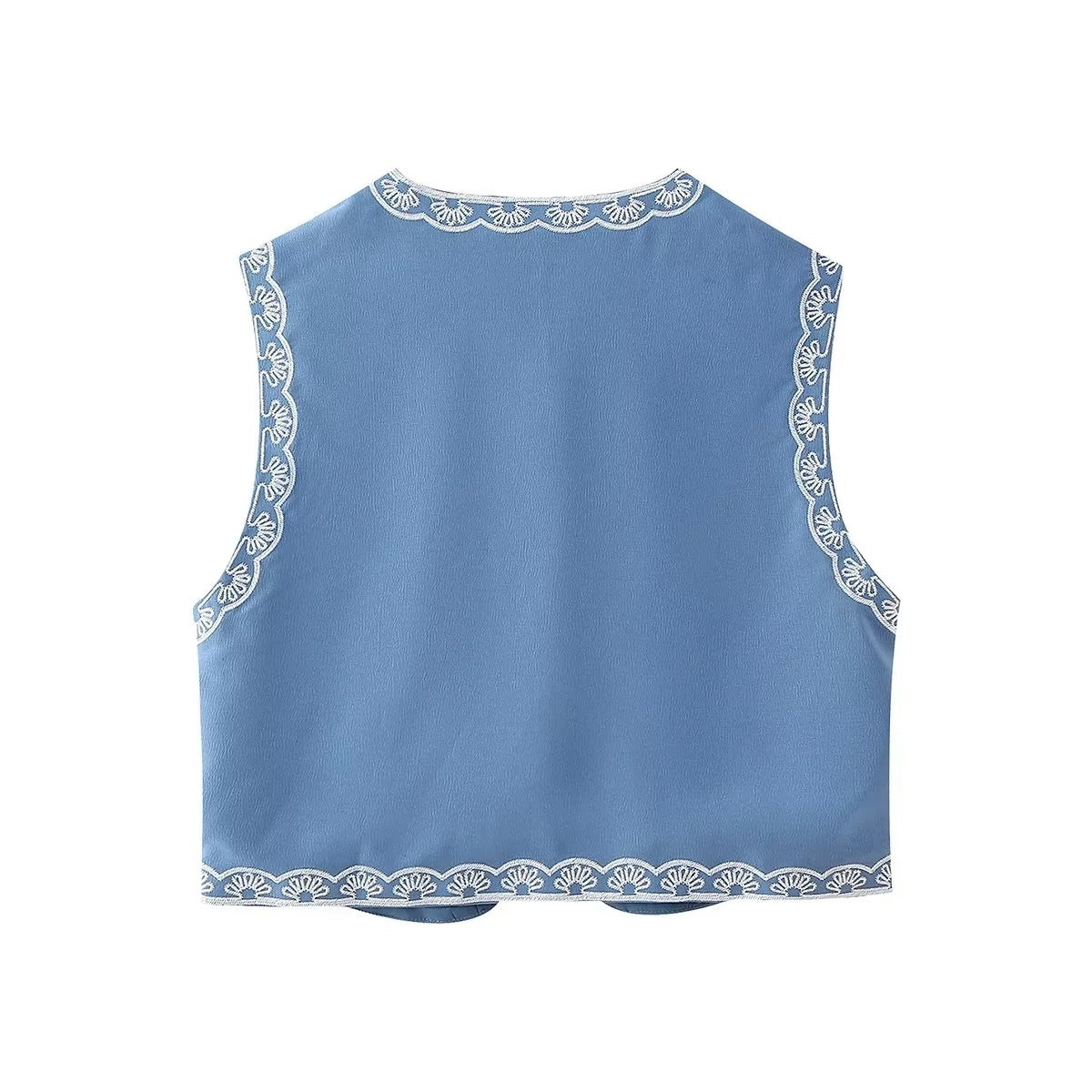 Fashion Women's Wear Embroidered Short Vest