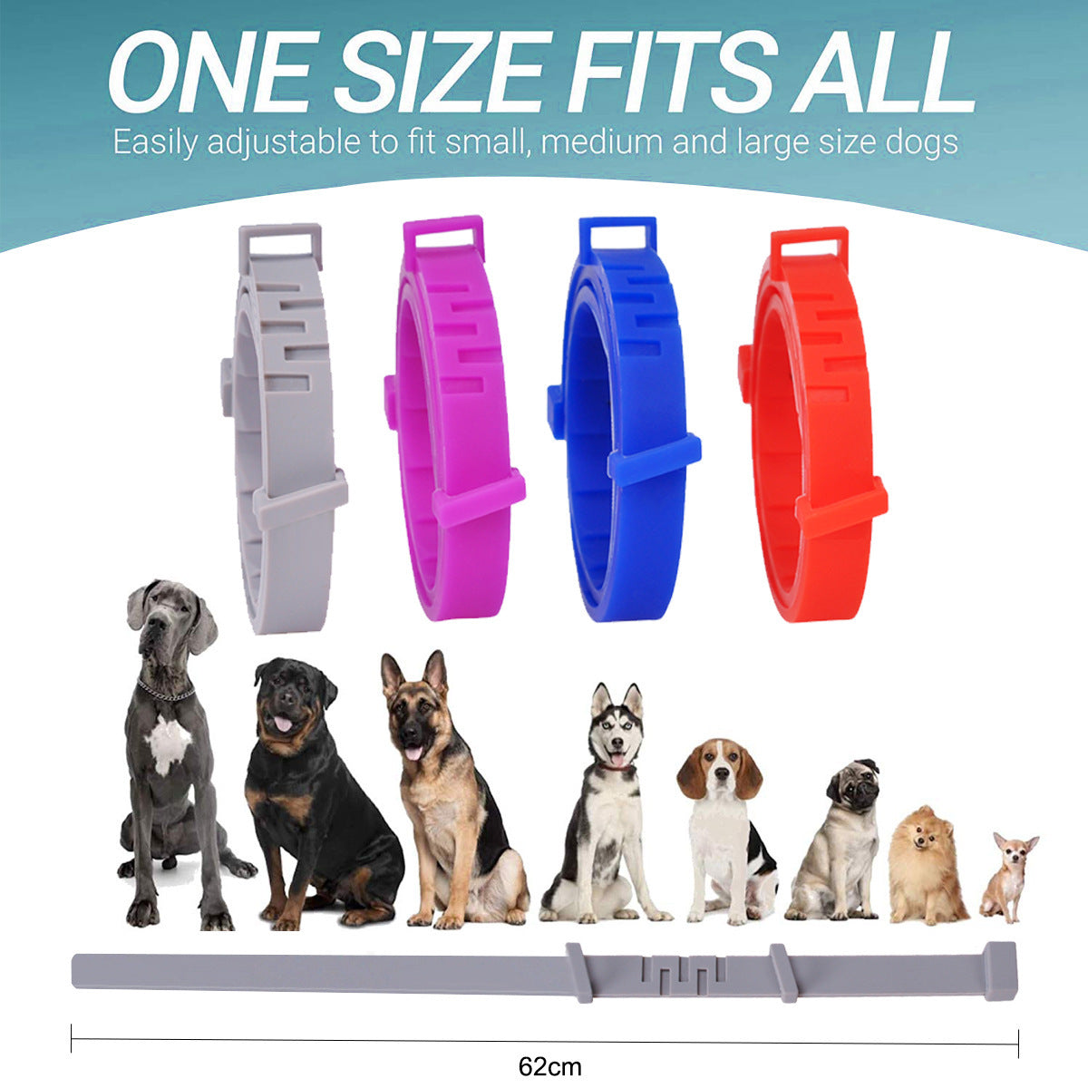 Pet Collar Silicone Adjustable Dogs And Cats Collar Protection Anti-mosquitoes Insect Repellent Pet Supplies