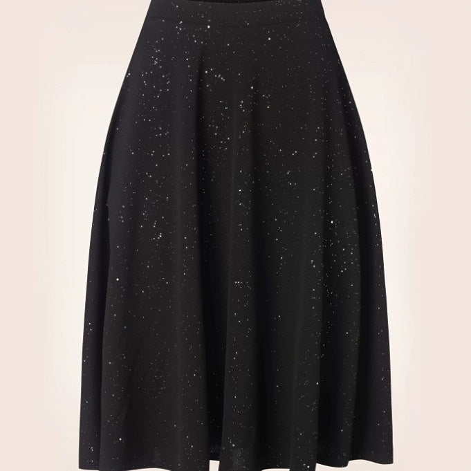 Skirt Printed Elastic Waist Slimming Skirt