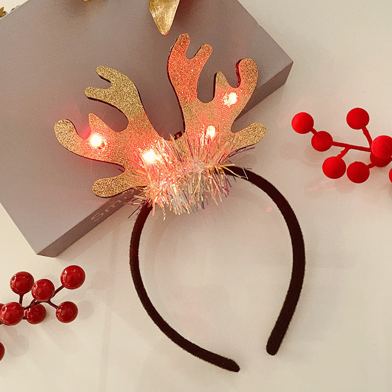 Christmas With Light Headband Snowflake Women's