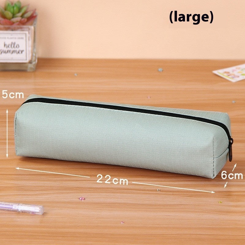 Solid Color Oxford Cloth Large Capacity Student Minimalist Stationery Case