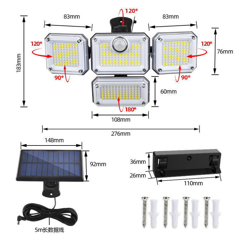 Solar Garden Lamp Outdoor Infrared Sensor Lamp