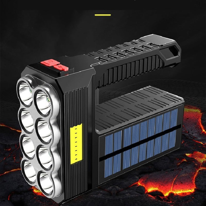 Solar Rechargeable Usb Flashlight Led