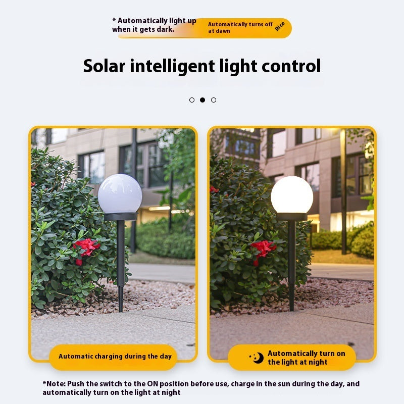 Solar Round Globe Plug-in Lawn Lamp