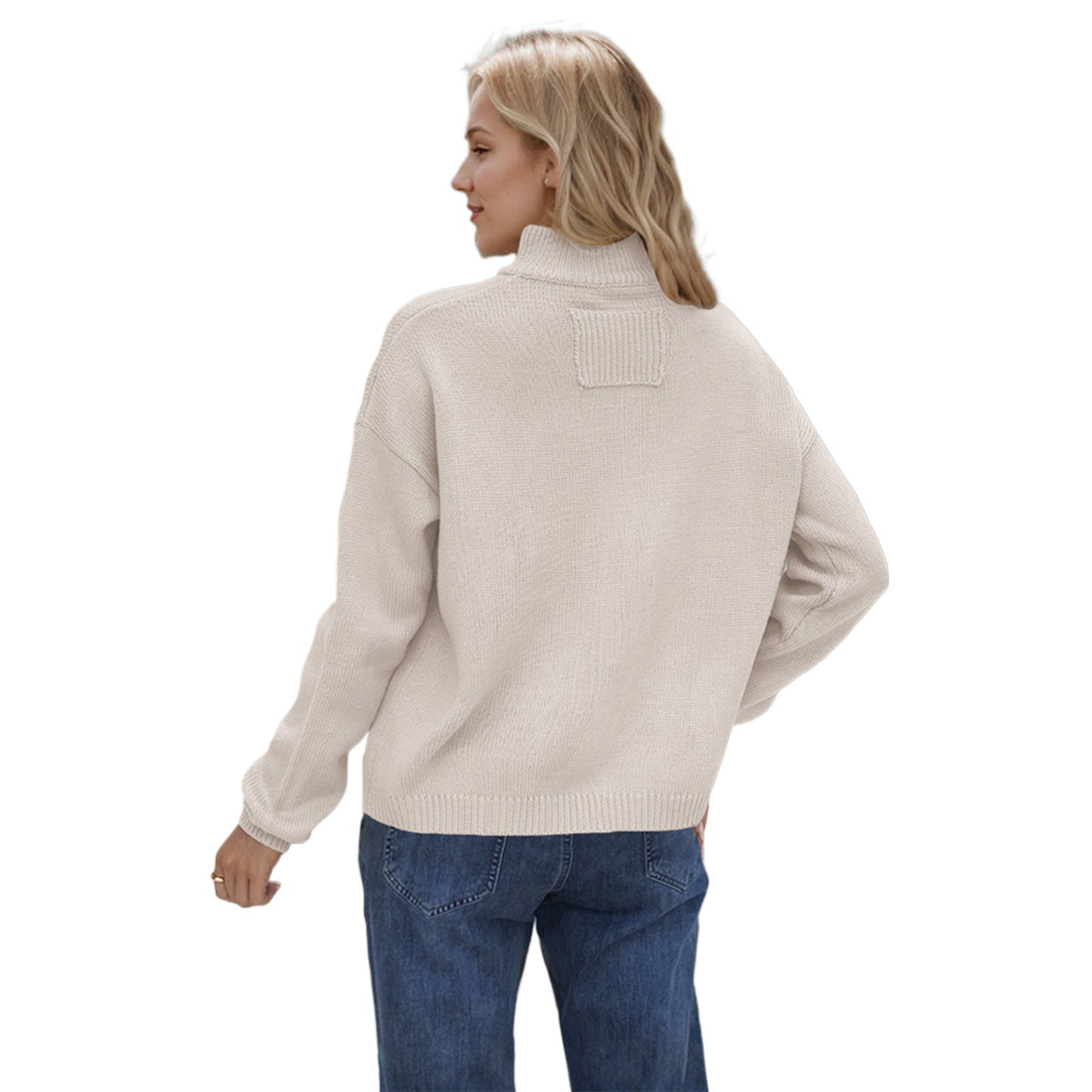 Knitted Coat V-neck Plus Size Sweaters Women's Clothing