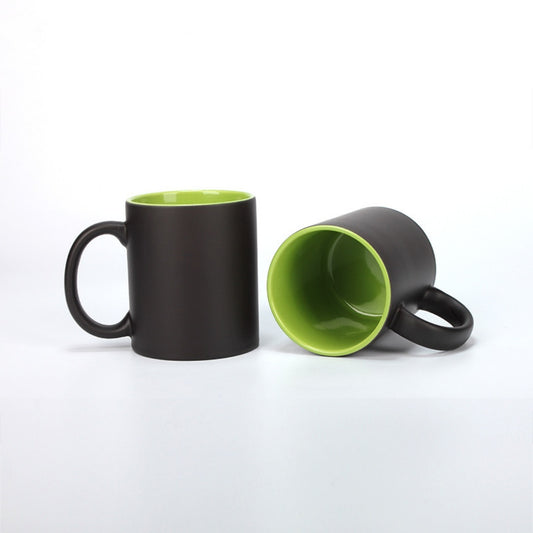 Round Handle Ceramic Color Changing Heat Transfer Coating Cup