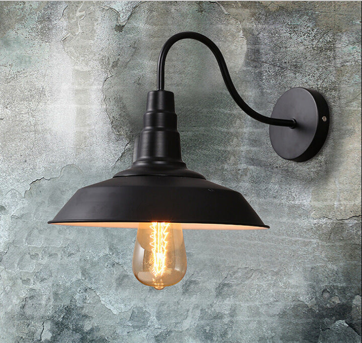 Aisle wall lamp retro wrought iron coffee shop wall lamp