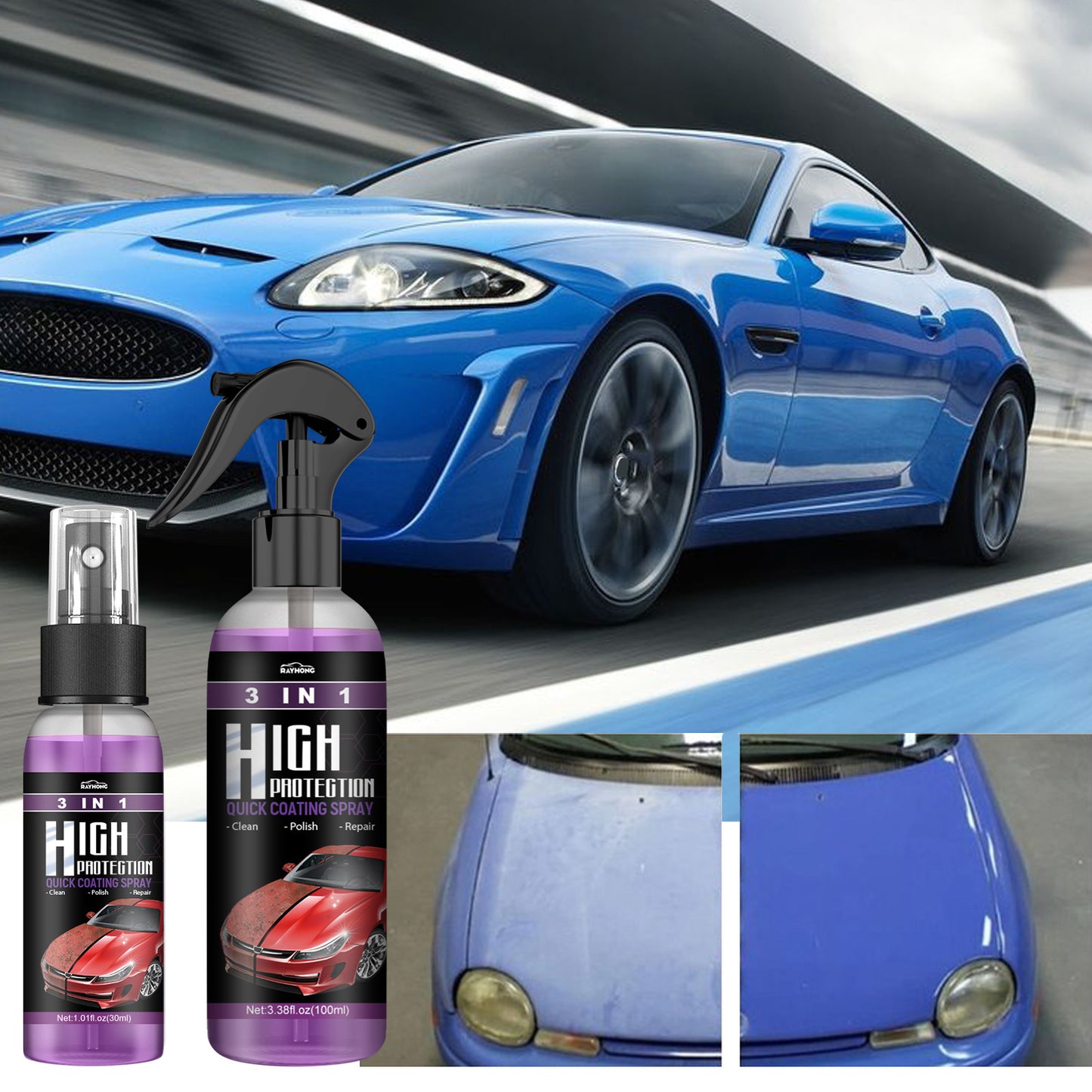 3 In 1 High Protection Fast Car Paint Spray Automatic