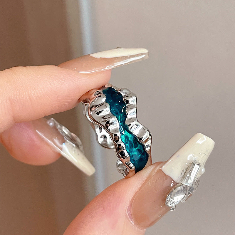 Enamel Drip Glazed Women's Fashion Ring