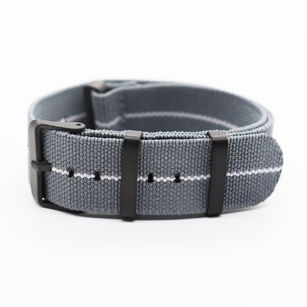 Black Canvas Nylon Strap With Elastic Strap