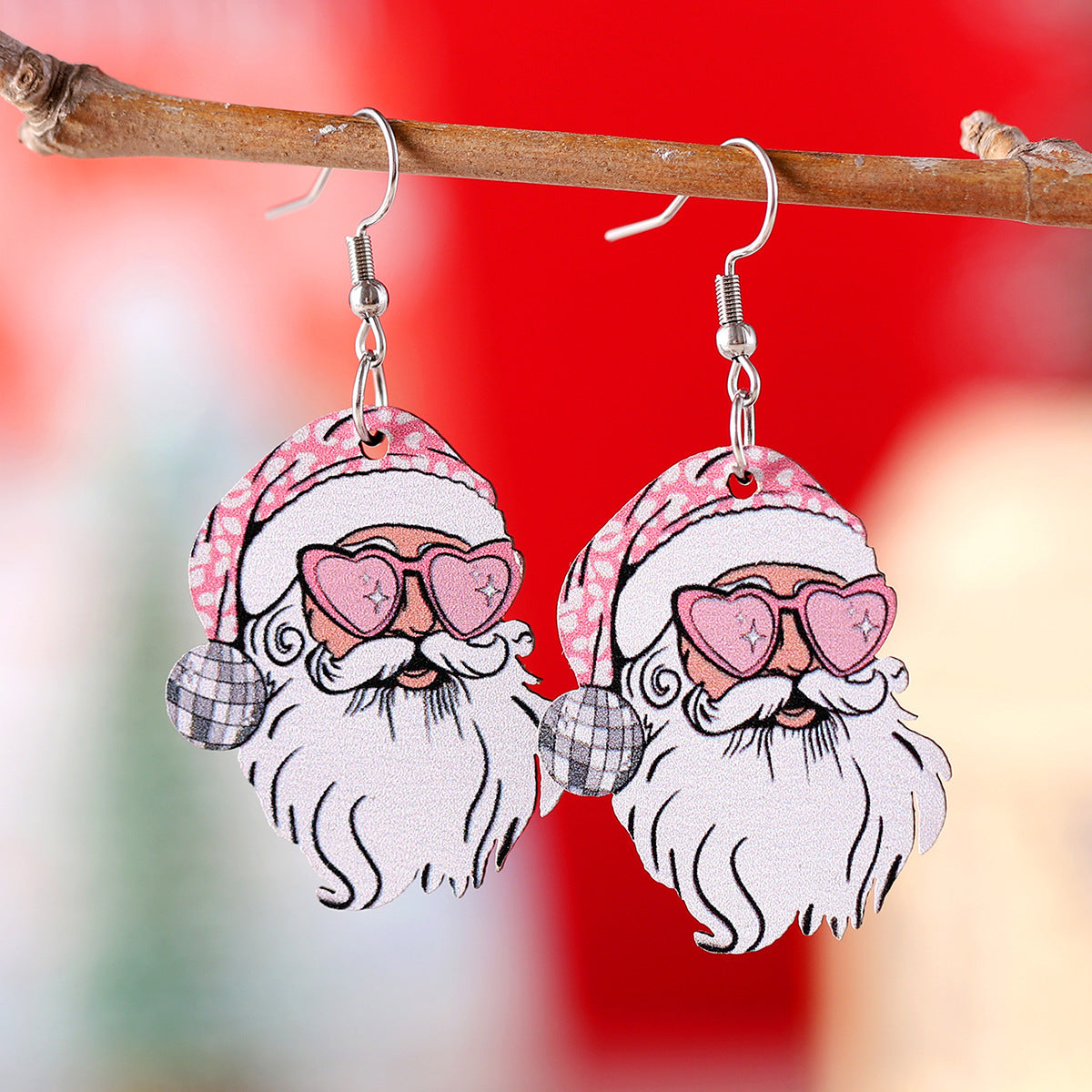 Funny Santa Claus Earrings Christmas Pendant Earrings Gift