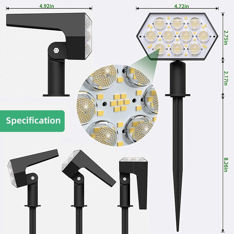 Solar Light Outdoor 92 LED Spotlight IP67 Waterproof