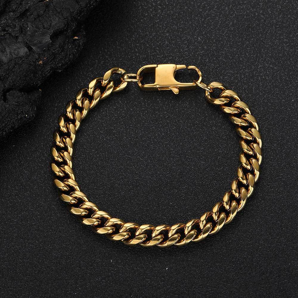 Round Grinding Encryption Hip Hop Titanium Steel Bracelet Jeans Button